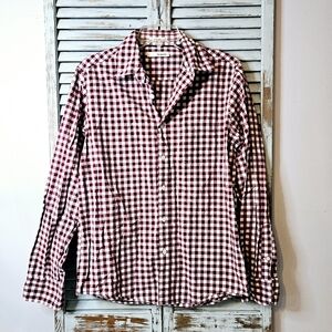 HAWKER RYE Mens S Regular Red/White Gingham Softboy Checkered Button Down Shirt